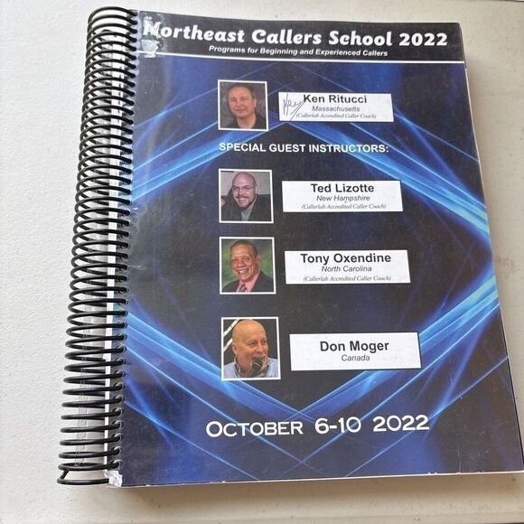 Rare! 2022 Northeast Callers School: Square Dancing Seminar Text Choreography - Picture 1 of 13